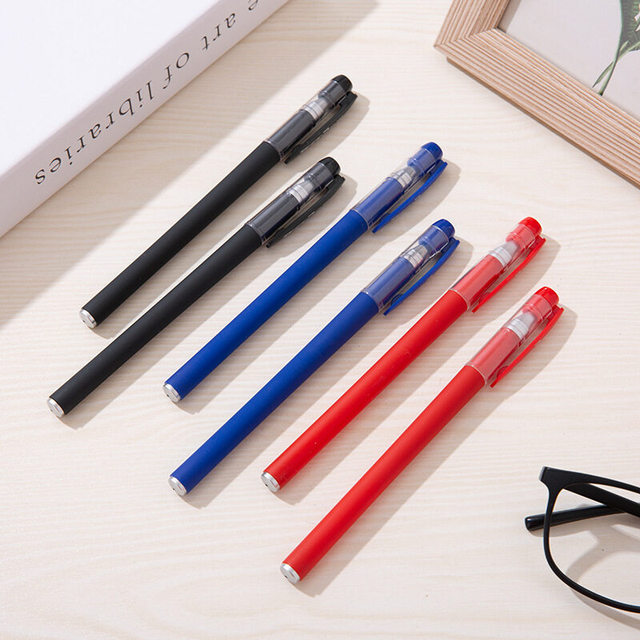 3 Gel Pens + 50 Refills Set 0.38mm Black Blue Red Ink Bulk Pens